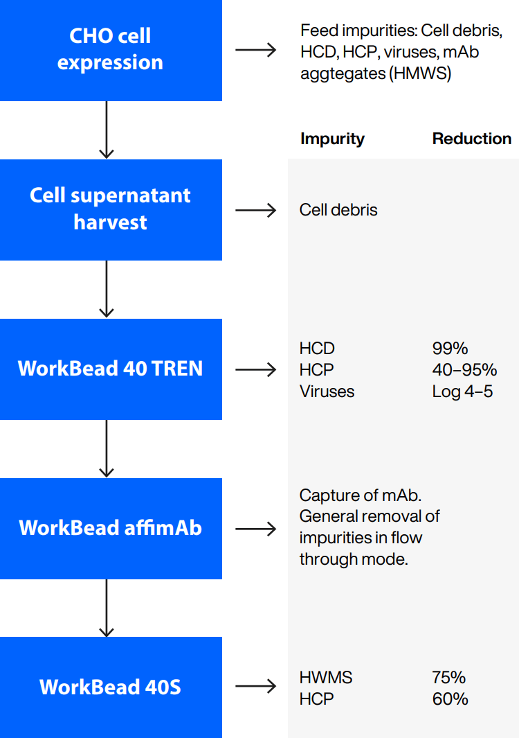 Three-step chromatographic purification